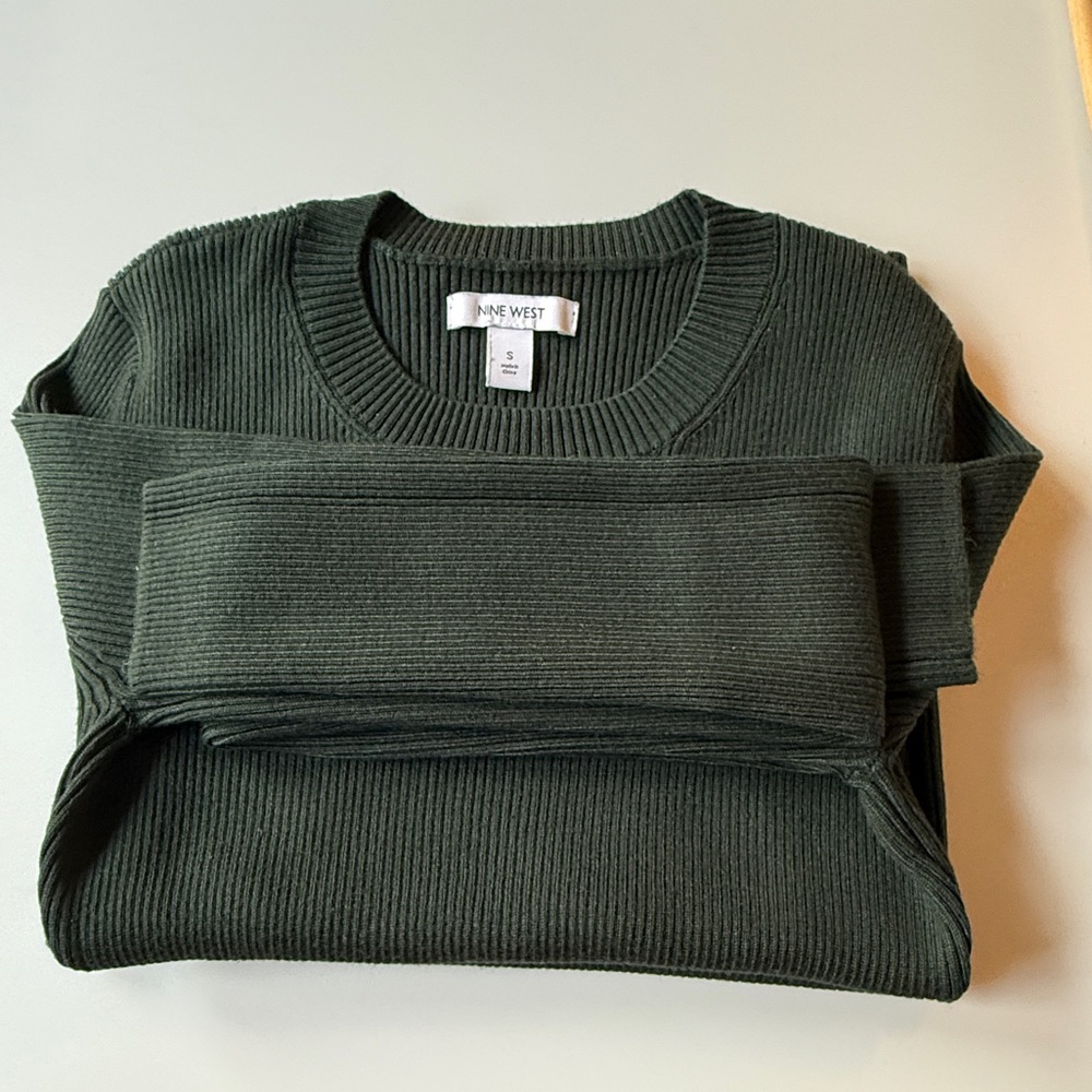 Nine West Women's Green Sweater Dress